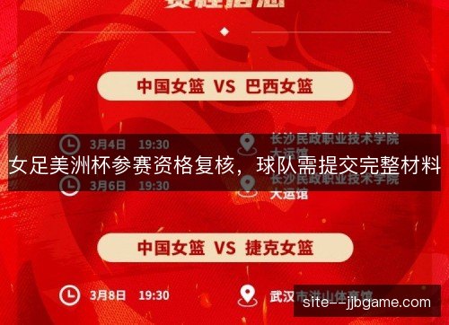 女足美洲杯参赛资格复核,球队需提交完整材料 女足美洲杯参赛资格复核,球队需提交完整材料